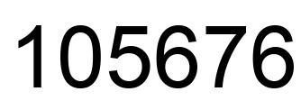 Number 105676 black image