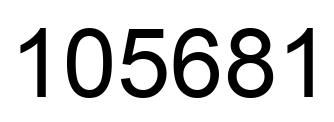Number 105681 black image