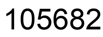 Number 105682 black image