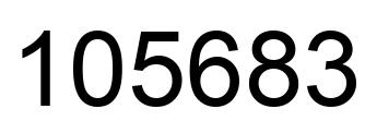 Number 105683 black image