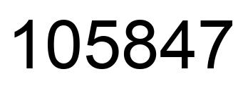 Number 105847 black image