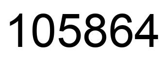 Number 105864 black image