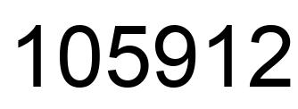 Number 105912 black image