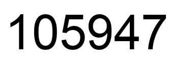 Number 105947 black image