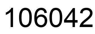 Number 106042 black image