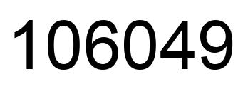 Number 106049 black image