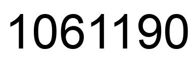 Number 1061190 black image