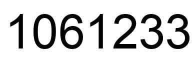 Number 1061233 black image
