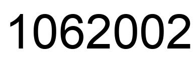 Number 1062002 black image