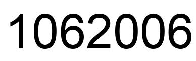Number 1062006 black image