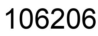 Number 106206 black image