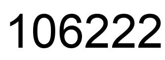 Number 106222 black image