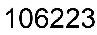 Number 106223 black image