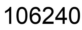 Number 106240 black image