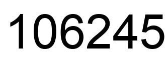 Number 106245 black image
