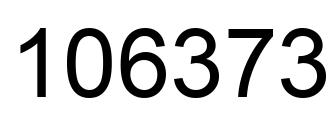 Number 106373 black image