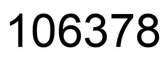 Number 106378 black image