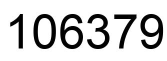 Number 106379 black image
