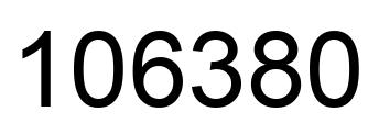 Number 106380 black image