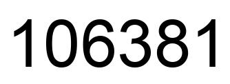 Number 106381 black image