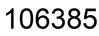 Number 106385 black image