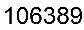 Number 106389 black image