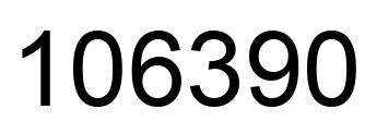 Number 106390 black image