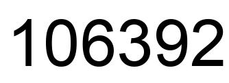 Number 106392 black image
