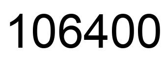 Number 106400 black image