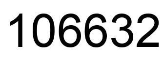 Number 106632 black image