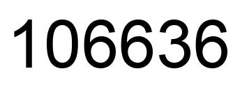 Number 106636 black image