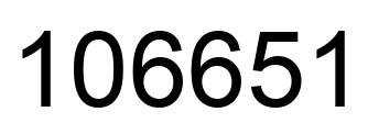 Number 106651 black image