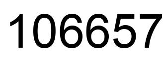 Number 106657 black image