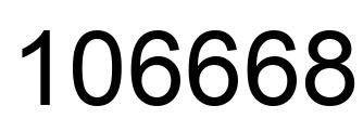 Number 106668 black image