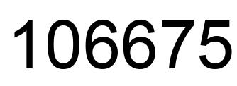 Number 106675 black image