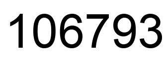 Número 106793 imagen negro