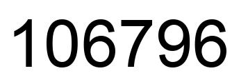 Number 106796 black image