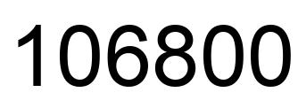Number 106800 black image