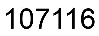 Número 107116 imagen negro