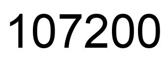 Number 107200 black image
