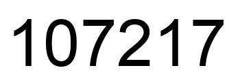 Número 107217 imagen negro