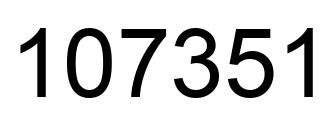 Number 107351 black image