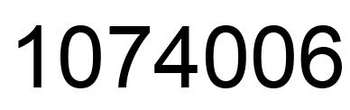 Number 1074006 black image