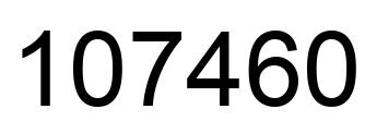Number 107460 black image