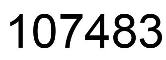 Number 107483 black image