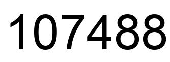 Number 107488 black image