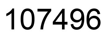 Number 107496 black image