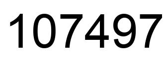Número 107497 imagen negro