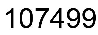 Number 107499 black image