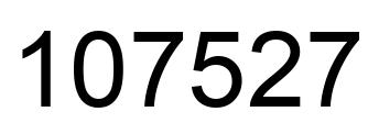 Number 107527 black image